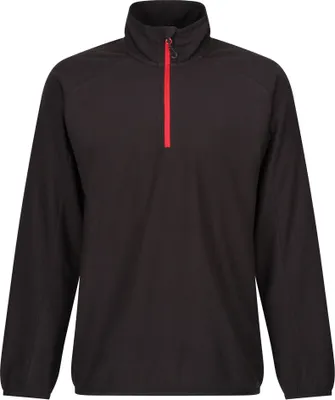 Productafbeelding van Regatta Professional - Fleece vest met halve rits voor heren, model RG9760 (3XL) (Zwart/Rood)