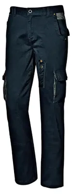 Immagine prodotto di Pantaloni da lavoro da uomo Sir Safety in cotone elasticizzato con tasche rinforzate, grigio/blu scuro, taglia 46, NAVY