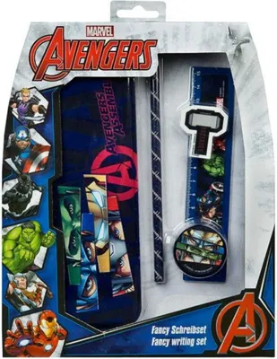 Zdjęcie produktu dla 5-częściowy zestaw papeterii Avengers z motywami Marvela do pisania listów i notatek