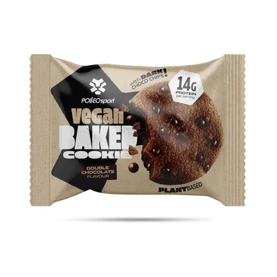 Produktbild von Polleo Vegan Baked Cookie, 75 g - Double Chocolate