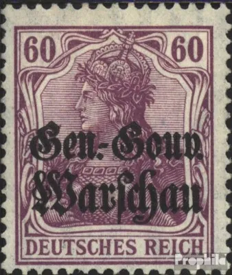 Produktbild von Briefmarken Dt. Besetzung Polen 1. WK 1916 Mi 16b,  gestempelt Germania