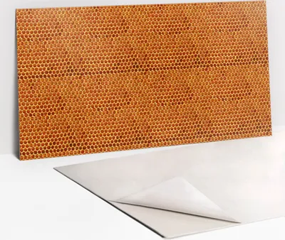 Produktbild von Bienenwabe – PVC Wandpaneele – Selbstklebende Wandfliesen – Dekopaneele selbstklebend – Vinyl Wandverkleidung  – Wanddeko selbstklebend – 100x50 cm
