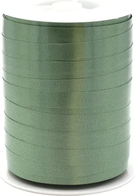 Produktbild von Geschenkband Ringelband 10mm x 250m Rolle Dunkel Lindgrün