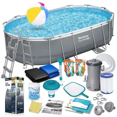 Immagine prodotto di Piscina da giardino con telaio 488 x 305 x 107 cm 18 in 1 Bestway 56448