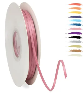 Produktbild von Satinband - 3 mm Breite - Zum Dekorieren und Basteln - Altrosa - 95 m Länge