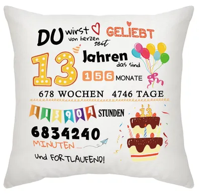 Produktbild von Kissenbezüge 45x45cm Dekorative Kissenbezüge als Geburtstagsgeschenk