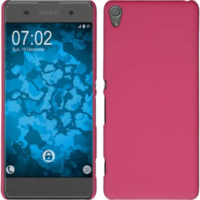 Produktbild von PhoneNatic Case kompatibel mit Sony Xperia XA - Hülle pink gummiert Hard-case + 2 Schutzfolien