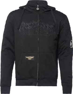 Produktbild von WCC West Coast Choppers Motorrad Hoodie Por Vida Zip Black-4XL