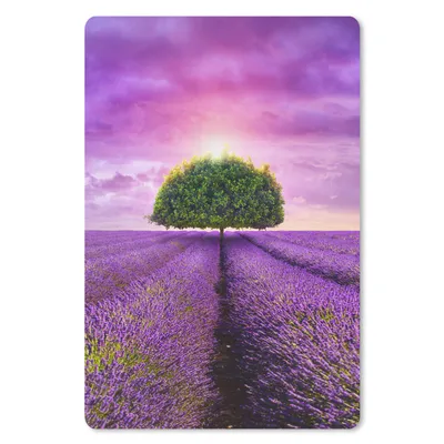Produktbild von MuchoWow® Mauspad Mousepad Lavendel - Baum - Lila - Wolken 40x60 cm - Mousepads - Maus Mat - Pad - Mausunterlage - Schreibtisch Accesoire