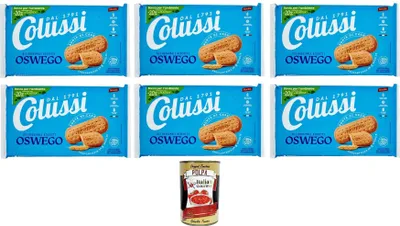 Produktbild von 6x Colussi Gli originali biscotti OSVEGO Die originalen OSVEGO-Kekse 500gr+ Italian Gourmet Polpa di Pomodoro 400 g Tin