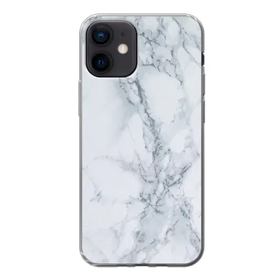 Produktbild von MuchoWow® Handyhülle Schutzhülle Hülle für iPhone 12 Marmor - Muster - Gus - Weiß - Marmoroptik - Luxus Silikon Softcase Handy Hülle - Schutzhülle