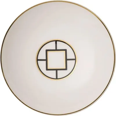 Produktbild von Villeroy & Boch MetroChic, Suppenteller, Rund, Porzellan, Schwarz, Gold, Weiß, 0,8 l, 22 cm
