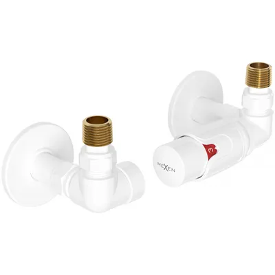 Produktbild von Mexen G00 axiales Thermostatset mit Verkleidung R, weiß - W903-900-904-20