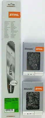 Produktbild von Stihl 3003 000 6111 Schneidgarnitur Führungsschiene 37cm 3/8" 1,6mm  +2xSthl 36210000056 Vollmeißelketten 3/8'', 1,6mm 56 Glieder  Stihl