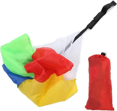 Produktbild von Widerstandsfallschirm für Kinder mit verstellbarem Hüftgurt – Schnelligkeitstraining – Fußballtraining – Outdoor-Sport
