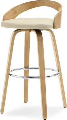 A single bar stool shown from a three-quarter front view against a white background.