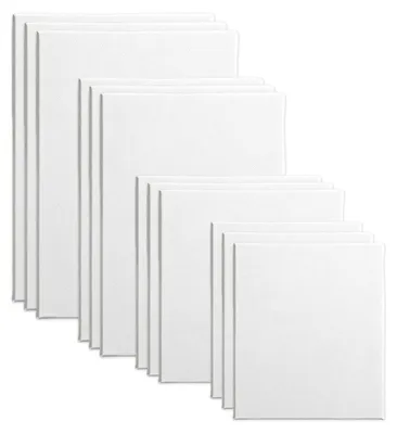 Malen-Leinwand-Set, 12 Stück, 4 Größen, Baumwolle, säurefrei