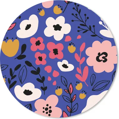 Produktbild von MuchoWow® Mauspad Mousepad Blumen - Blätter - Muster 40x40 cm - Mousepads - Maus Mat - Pad - Mausunterlage - Schreibtisch Accessoires