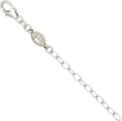 Produktbild von 2,9mm Verlängerungskette aus 925 Silber mit Karabiner & Magnet-Verschluss 7,5cm