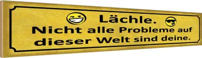 Produktbild von vianmo Holzschild 10x46 cm Lächle nicht alle Problem deine Spruch Zitat