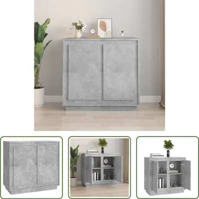 Produktbild von The Living Store Sideboard Betongrau 80x34x75 cm Holzwerkstoff