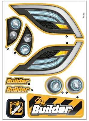 Produktbild von Smoby Ersatzteil AAL4332 Sticker für Traktor Builder Max und Remorque