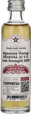 Produktbild von Signatory Vintage BRAEVAL 21 Years Old Cask Strength 2000 60,3% Vol. 0,04l