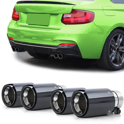 Für BMW 2er F22 F23 ab 2012- Auspuff Endrohr 4-Rohr 90mm Sport Carbon Schwarz in der Farbe Carbon von Carparts-Online GmbH
