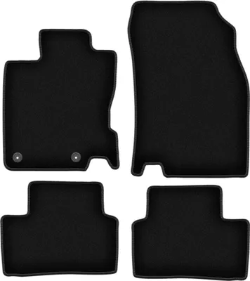 Zdjęcie produktu dla Dywaniki welurowe do Renault Kadjar SUV (2015-) - czarne dywaniki samochodowe BASIC komplet (4 szt.)