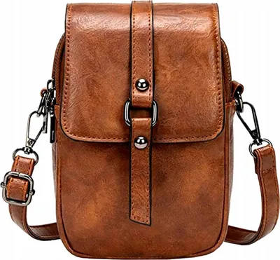 Immagine prodotto di Piccola borsa in pelle - lavorazione di alta qualità - design classico - adatta per smartphone - accessorio elegante - tracolla regolabile