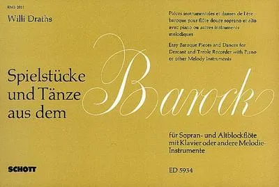 Produktbild von Spielstücke und Tänze aus dem Barockfür Sopran- und Altblockflöte und Klavier