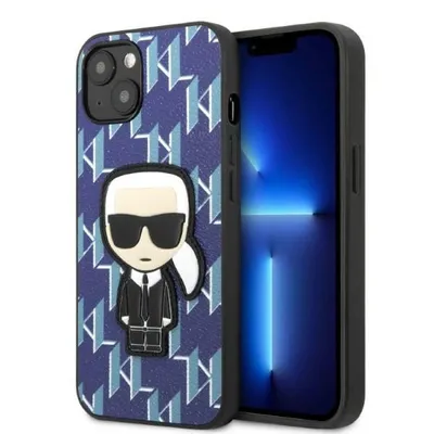 Imagen del producto de Funda Karl Lagerfeld Monogram Ikonik para iPhone 13 - Azul