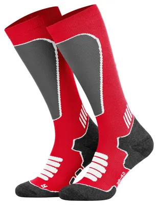 Produktbild von Tobeni Kompressionsstrümpfe Sport Laufstrümpfe Damen Herren Ski Motorrad, Farbe:Rot, Grösse:43-46