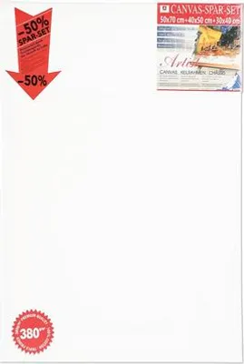 Produktbild von Leinwand zum Bemalen Sparset 50x70 cm + 40x50 cm + 30x40 cm