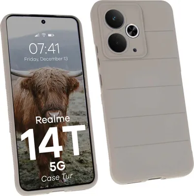 Produktbild von Robuste Handyhülle für Realme 14T 5G, Bizon Case Tur, Hellgrau