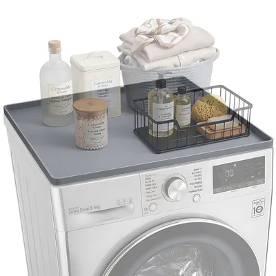 Produktbild von Waschmaschine Abdeckung 60x60 cm Trockner Waschmaschinen-Unterlage Kühlschrankmatten Waschbar Wasserdicht Rutschfest Waschmaschinenbezug