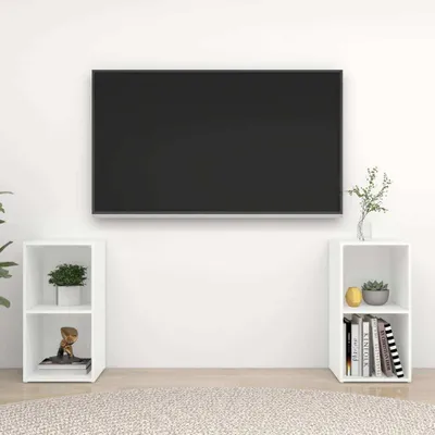 Obrázok produktu pre The Living Store TV skrinky 2 ks. Biela 72x35x36,5 cm Materiál na báze dreva