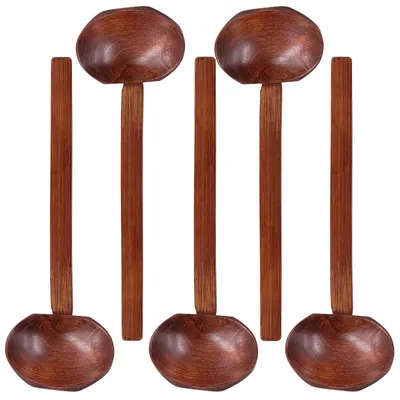 5 Holzlöffel, 20,5 cm, natürliches Holz-Küchenzubehör