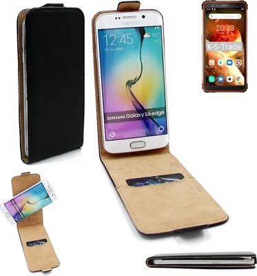 Produktbild von K-S-Trade® Schutzhülle Handyhülle kompatibel mit Blackview BV6600 Flipstyle  360° Smartphone Tasche, schwarz, Case Flip cover