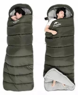 Obrázok produktu pre Turistický spací vak Naturehike U350 NH20MSD07 190 x 75 cm, hnedý, pravostranný