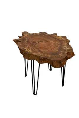 Zdjęcie produktu dla Stolik kawowy z pnia drzewa oliwnego drewno naturalne , styl loft, boho