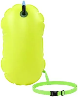 Produktbild von Schwimmboje, Gut Sicherheit beim Schwimmen, Einfarbige Sicherheitsboje für Freiwasser und Triathlon, mit Hüftgurt, Gut Sichtbare Schwimmhilfe für Erwachsene