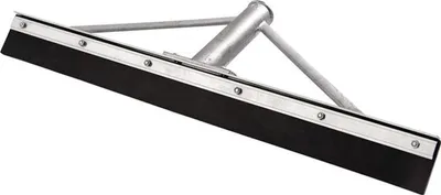 A squeegee with a rubber blade and metal frame, shown against a white background.
