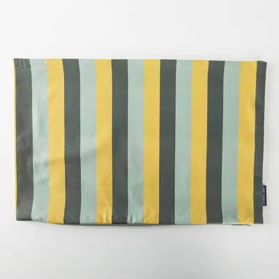 Produktbild von Kissenhülle Baumwolle mit Streifen grün grau hellblau von SCHÖNER LEBEN. Größe 40x60cm (HxB) 40x60cm (HxB) Größe