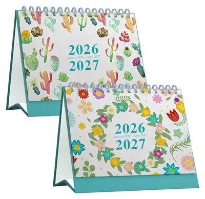 Imagen del producto de Calendario de escritorio 2026-2027 con espacio para notas