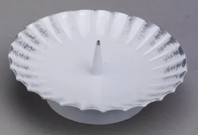 Produktbild von Kerzenhalter rund Weiss/Silber D 12 cm, ideal für Taufkerzen, Kommunionkerzen, Konfirmationskerzen, Hochzeitskerzen, Trauerkerzen