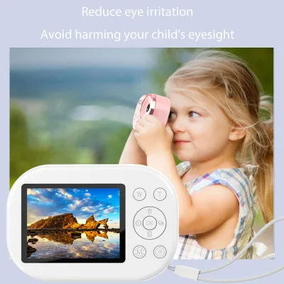 Immagine prodotto di fotocamera digitale 4K, zoom 16x, 48 MP, con torcia, scheda da 32 GB per adolescenti, ragazzi, ragazze, formato da viaggio, bianco