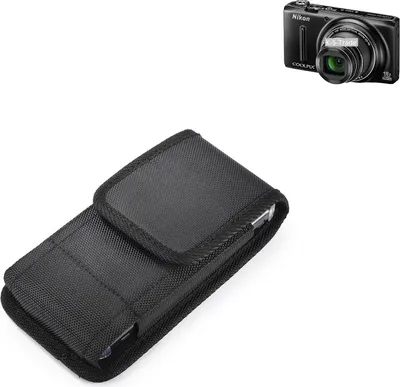 Produktbild von Holster Gürteltasche kompatibel mit Nikon Coolpix S9400 Holster Gürtel Tasche wasserabweisend Handy Hülle Schutz Hülle Outdoor schwarz K-S-Trade