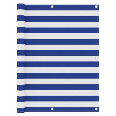 Immagine prodotto di Vidaxl Balcony Bildschirm 120x600 cm Oxford Stoff weiß und blau