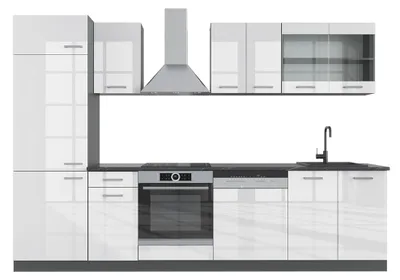 Immagine prodotto di Cucina componibile Vicco R-Line Bianco lucido/antracite 300 cm , PL Antracite, Model 43071
